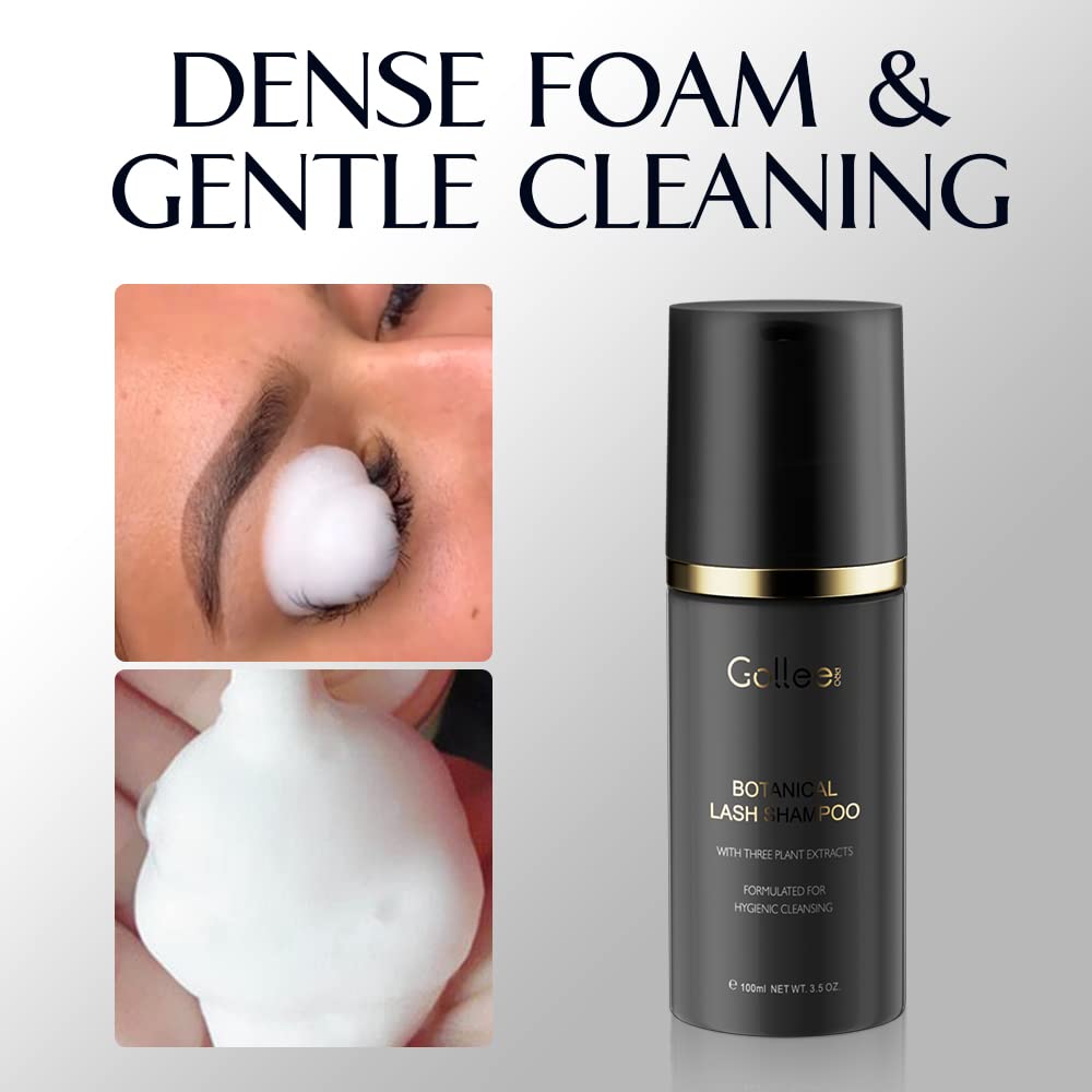 Eyelash Extension Wash Kit - Gollee Clean Eyelash Glue Lash Foam