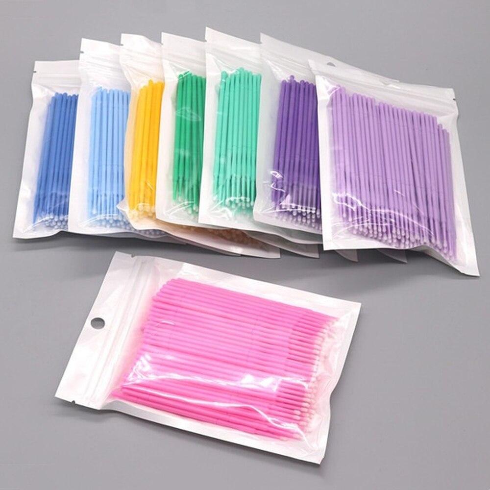 100pcs/lot Micro Brushes Make  - Eyelash Extension For Beginners ulasan dan harga