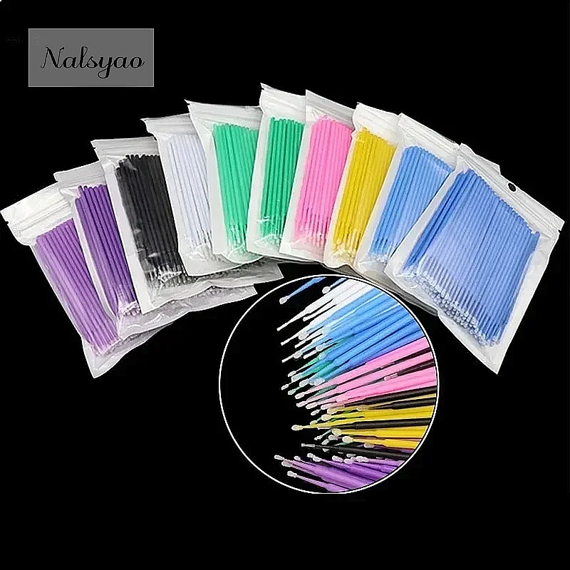 100Pcs Micro Cotton Swab Eyela - Eyelash Extension Removal ulasan dan harga