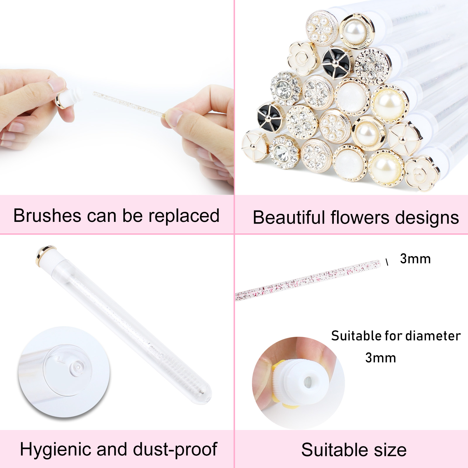 Mascara Wands Tube 20pcs Reusa - Eyelash Extension For Beginners ulasan dan harga