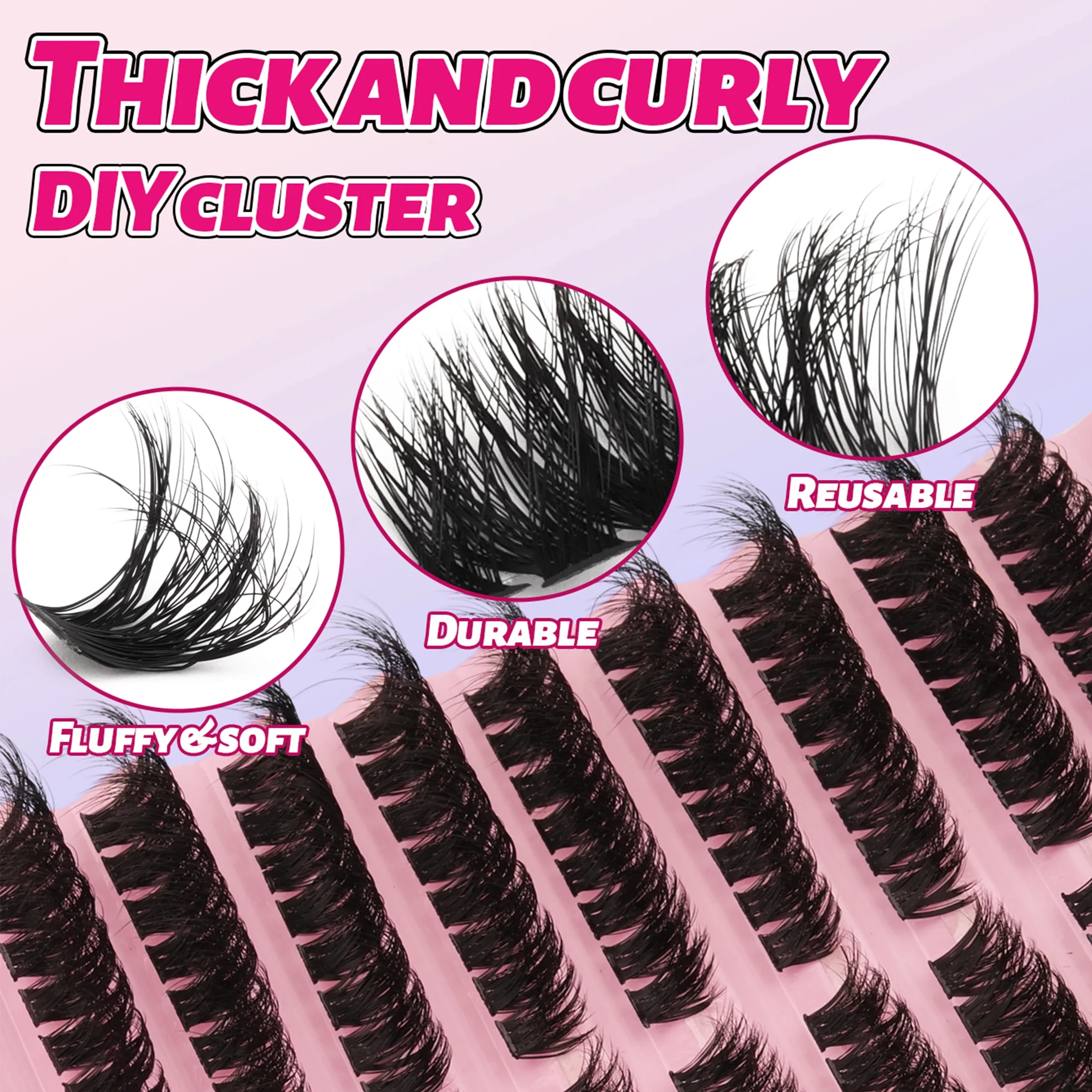 100Pcs D Curl Lash Clusters Me - Mega Volume Lash ulasan dan harga