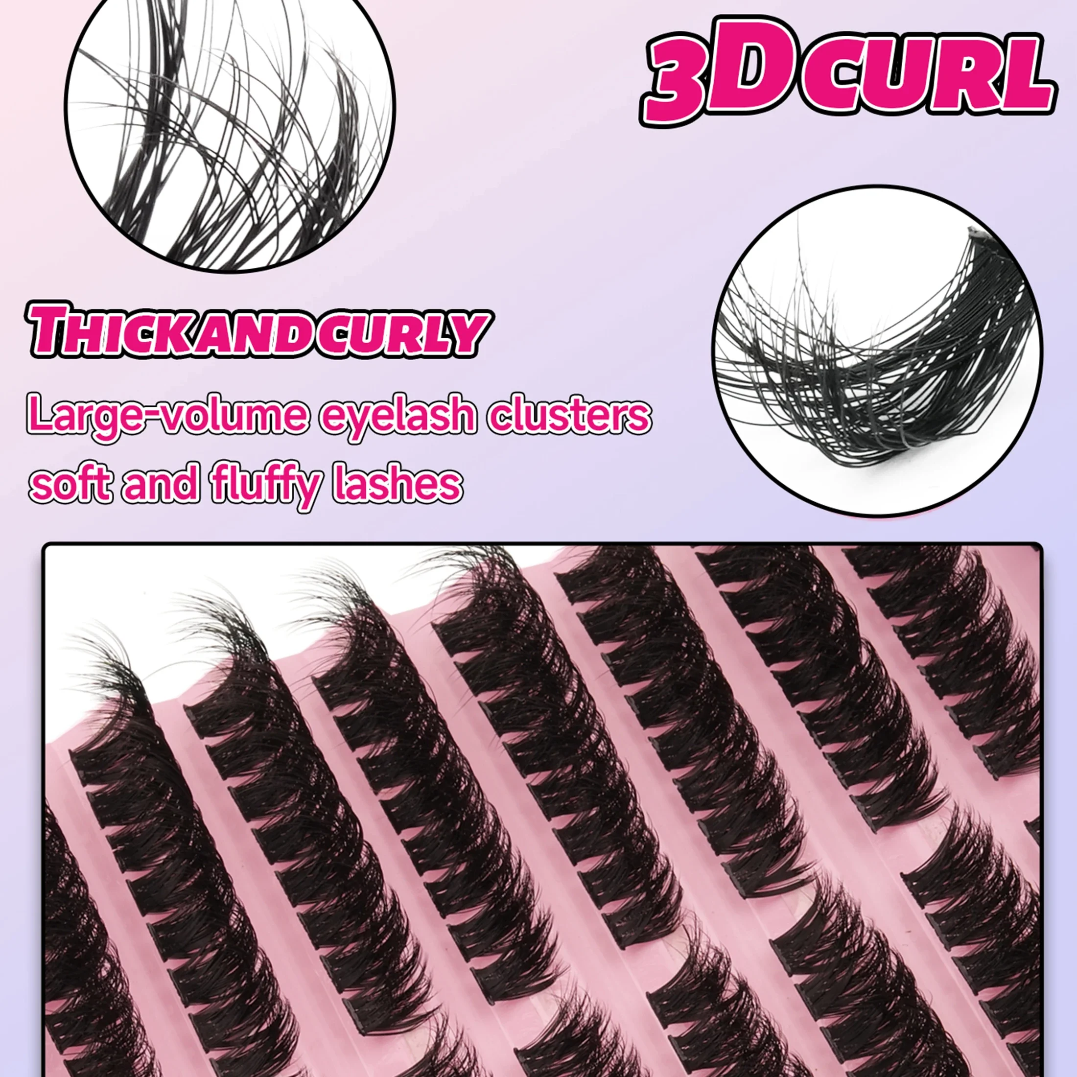 100Pcs D Curl Lash Clusters Me - Mega Volume Lash ulasan dan harga
