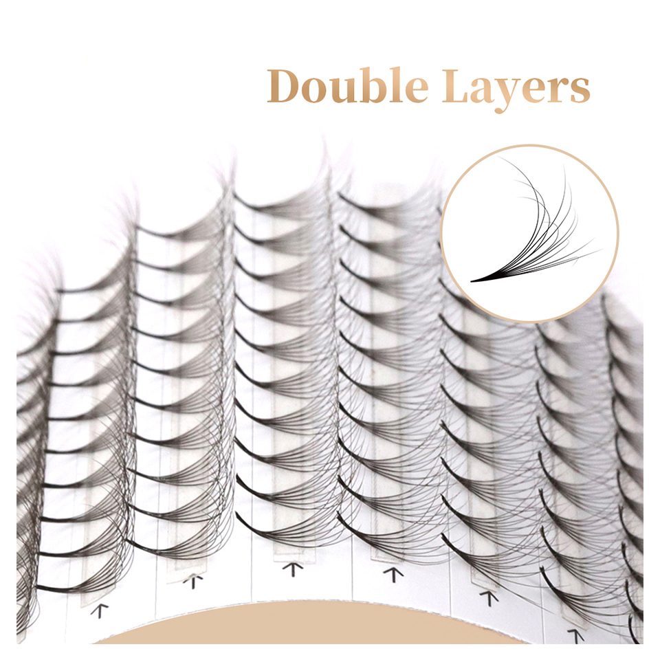 AGUUD Double Layer Pointy Base - Eyelash Extension Double Volume ulasan dan harga