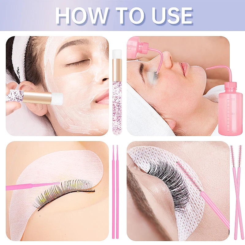 153pcs/Set Eyelash Extension S - Eyelash Extension Wash Kit ulasan dan harga