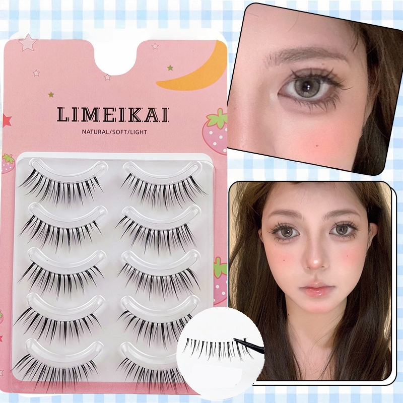 5 Pairs False Eyelashes Women  - Eyelash Extension Japanese ulasan dan harga