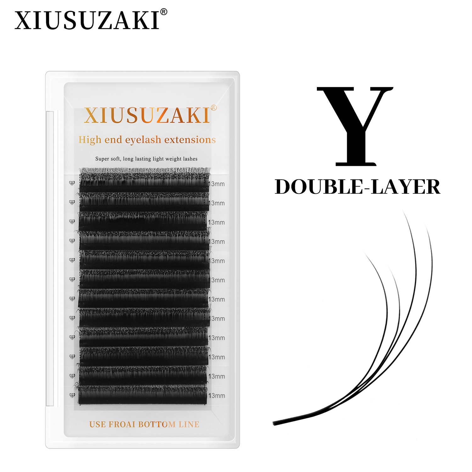 XIUSUZAKI Double Layer YY Lash - Eyelash Extension Double Volume ulasan dan harga